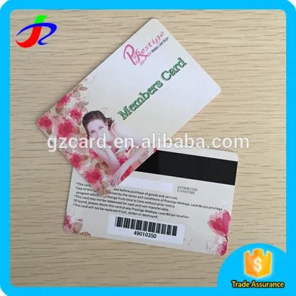 Plastic pvc barcode membership cards