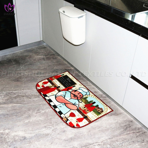 Printed Ground Mat for Kitchen Waterproof and non-slip printed ground mat for kitchen. Factory