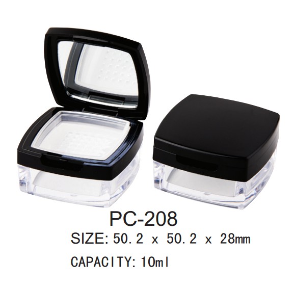 square empty loose powder case