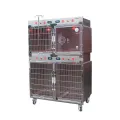 Stainless Steel Veterinary Therapy Oxygen Infrared Warm Heated Cage with IV Pole