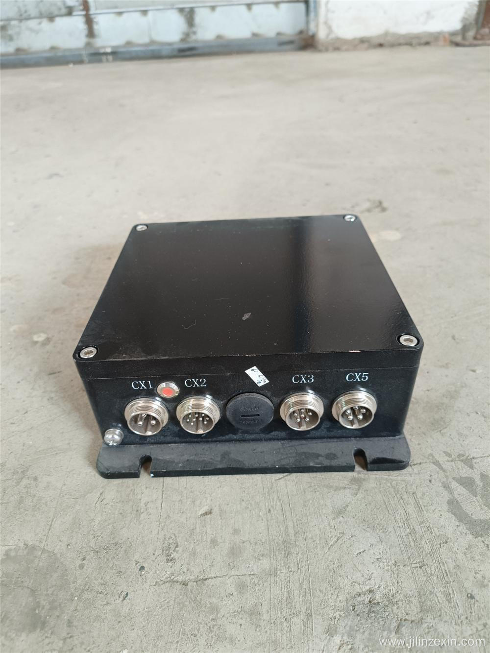 metal control box with four plugs
