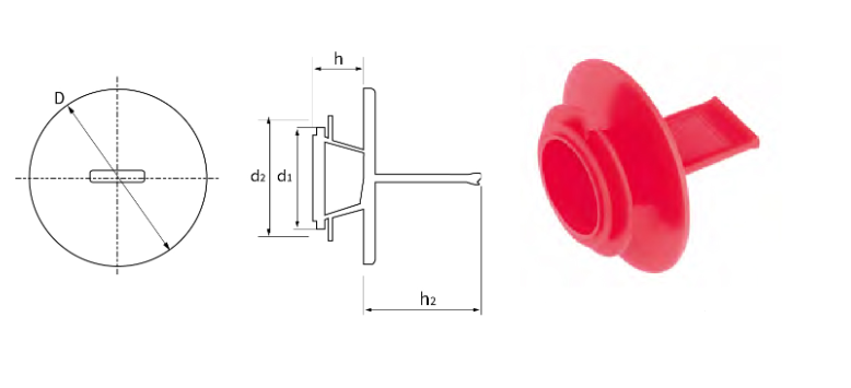 Ezeplugs Red LDPE easy plugs plastic parts (1)