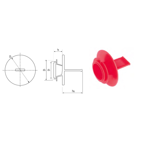 Ezeplugs Red LDPE easy plugs plastic parts