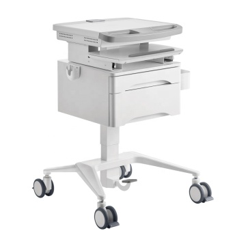 Height Adjustable Gas-Lift Medical Cart with Drawers and Wheels