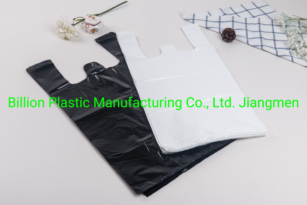 Large Reusable Plastic Vest Shopping Bags