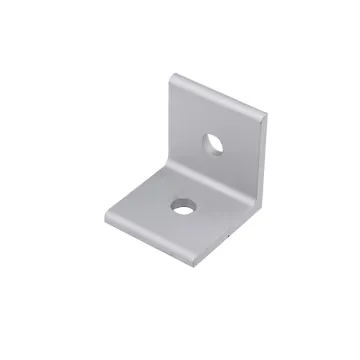 4040 Aluminum 6061 L Shape Slotted Angle Silver Oxidation Bracket
