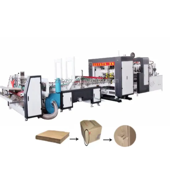 ZHENHUA-DZ Automatic Corrugated Cardboard Folder Gluer Folding Gluing Stapling Machine