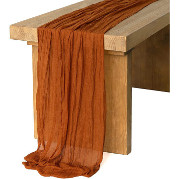 Wholesale 28x120 Inch Cheesecloth Table Runners: Rustic Cotton Decorations for Weddings