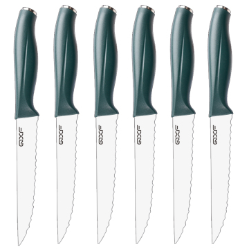 Stainless Steel Serrated Professional Kitchen Steak Knife Set - New Design