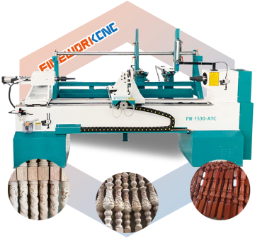 FW-1530 Automatic Feeding CNC Lathe Machine for Heavy Duty Woodworking - Chair Legs