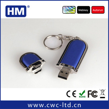 Leather Bound Personalised 2GB USB drive in Black Leather
