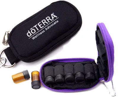 Doterra Essential Oils Bottle Keychain Case for 10 Vials - 1-2ml Bottles Makeup Bag