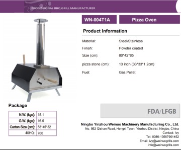 Compact Dual-Fuel FDA-Certified Outdoor Pizza Oven