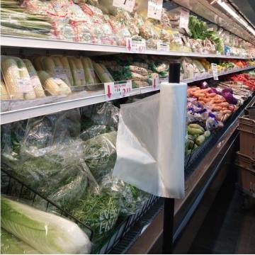 Supermarket Produce Plastic Food Bags on a Roll