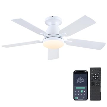 46" Dimmable Low Profile LED Indoor Ceiling Fan with Remote Control DC Reversible