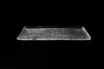 Leaf Ripple Tea Tray Crystal