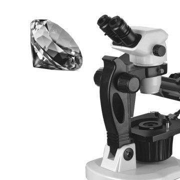 Microscopio fluorescente ad alta risoluzione con obiettivo zoom per l'ispezione dei gioielli
