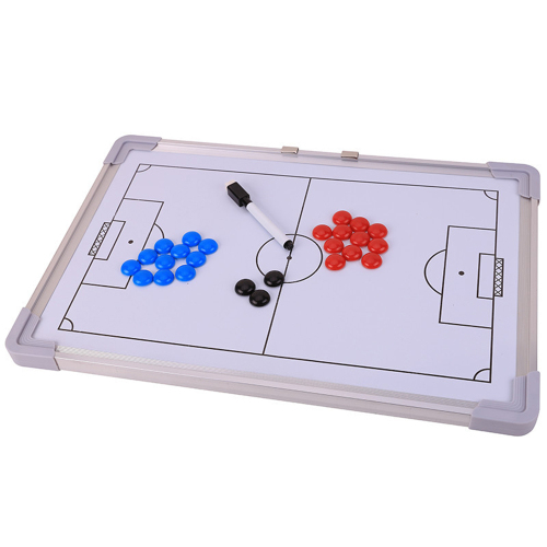 Teaching Magnetic Double Sided Handheld Competition Soccer Coaching Board With Marker Eraser Hanging Soccer Tactics Board