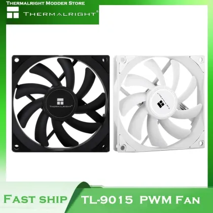Thermalright 90mm PWM Fan 2700RPM Quiet CPU Cooler - Black/White/Red/Gray