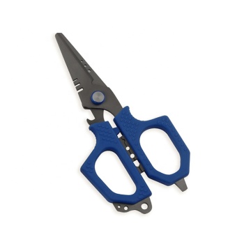 Service Rust-Proof CR15 Molybdenum Aluminum Steel Serrated Blade Fishing Line Cutter with PP Plastic Shear Cover
