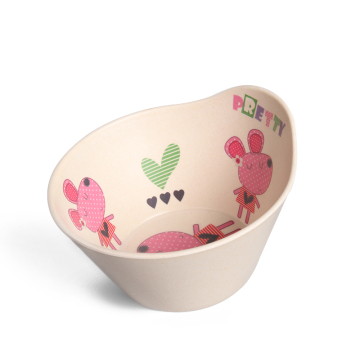Biodegradable Bamboo Fiber Kids Feeding Bowl Baby Fruit Candy Bowl