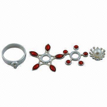 Charm/Interchangeable/DIY Ring with Matt Silver or Gold Plating, Available in Various Sizes