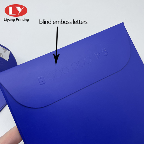 Luxo Cardboard Pequeno Envelope de cor azul marinho
