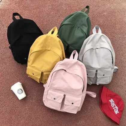 Canvas Backpack: The Perfect Simple Student's Laptop and Outdoor Travel School Backpack