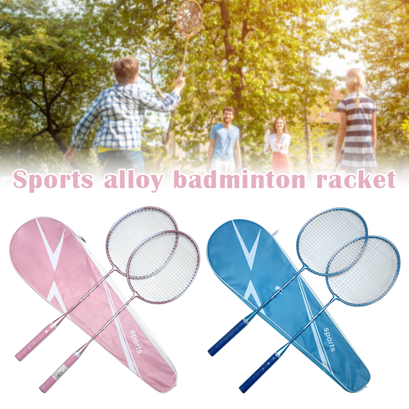 2pcs Badminton Rackets and Carrying Bag Set Badminton Racquet Set Indoor Outdoor Sports Accessory Badminton
