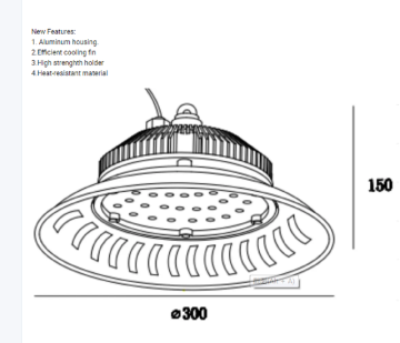 Warehouse Gymnasium Impermeable UFO High Bay Light