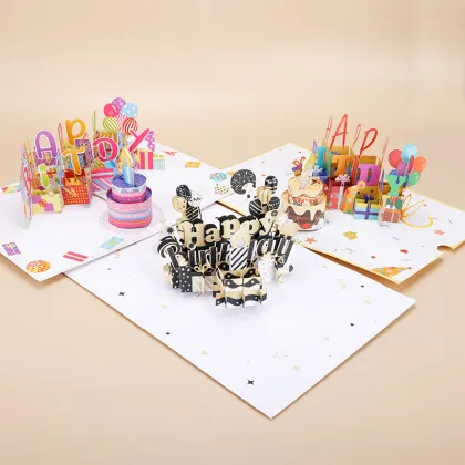 Interactive Blow Candle Sound Birthday Pop Up Card
