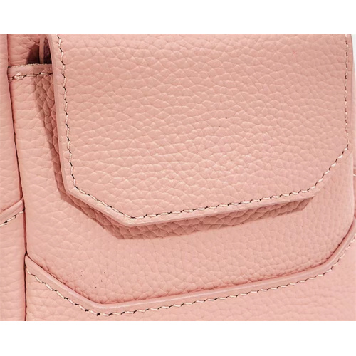 Delicado delicado bolsa rosa de travesseiro de couro genuíno selecionado