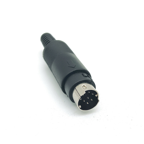 Male Mini DIN Plug Connector S-video Adapter