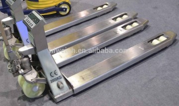 2000Kg stainless steel pallet scale hand pallet truck scale transpaleta pesadora inoxidable