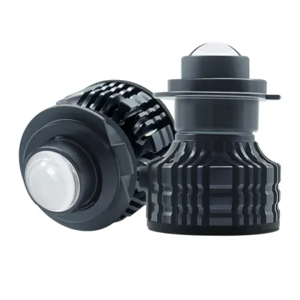 Auto Lighting Systems: H7 LED Canbus Projector Headlights and Fog Driving Lights - Yellow/Lime