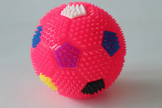 Light Up Flashing Rainbow Spiky Football