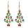 Boucles d&#39;oreilles pendantes de Noël Femmes Filles Mode Vacances simples Dangle Anneaux d&#39;oreille Ensemble de bijoux