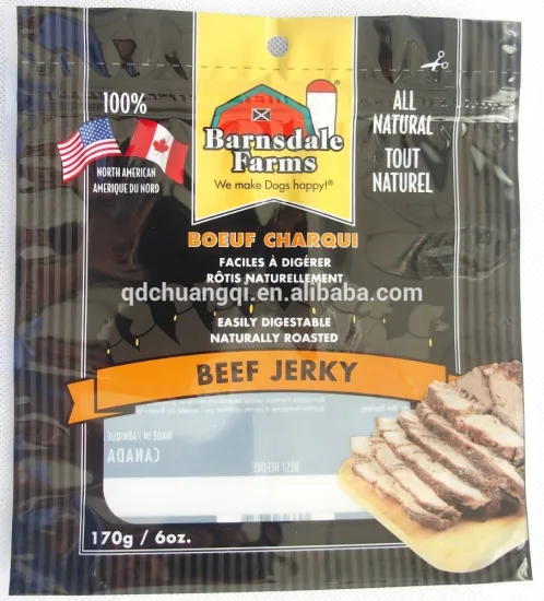 High quality custom order dog food packaging pouches/dog treats packaging bags