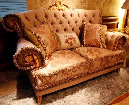 American Modern Low Cheers Reclining Fabric Sofa