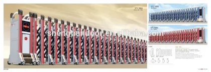 Electric retractable door folding gate