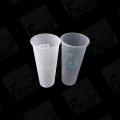 Thick hard bubble tea cup 16oz with lid