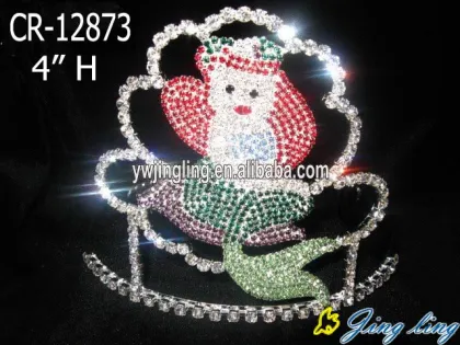 Beautiful Ariel woman and flower colored tiara