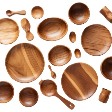 Custom Round Square Wooden Plate for Fruit Tea Coffee Cake Snack