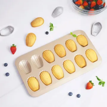 Nonstick Shell Shape 12 Cup Madeleine Pan for Baking Cake Mold