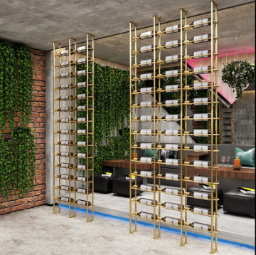 Wall-Mounted Industrial Wine Rack: Floor-to-Ceiling Red Wine Storage Holder