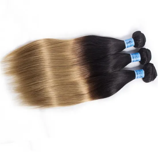 MYZYR High Quality Silky Straight Brazilian Human Hair Bundles Color T1B/27 Brazilian Human Hair Extensions For Women 8"-30"