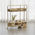 Luxury stainless steel cart tea trolley