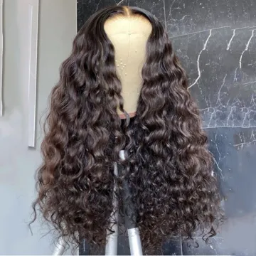 Wholesales price 13x4 water wave lace frontal wig transparent hd lace frontal wigs for black women