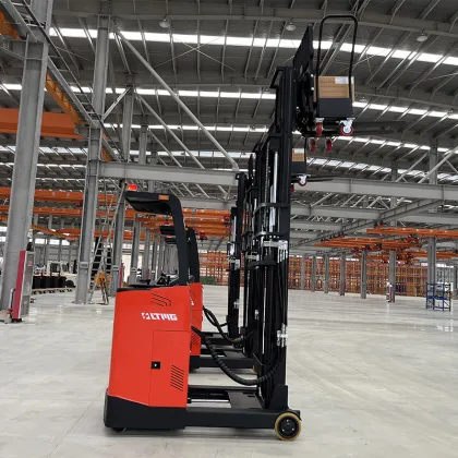 2024 Chinese Brand 24V Electric Reach Truck Forklift Battery Powered Reach Stacker for Warehouse Pallet Handling