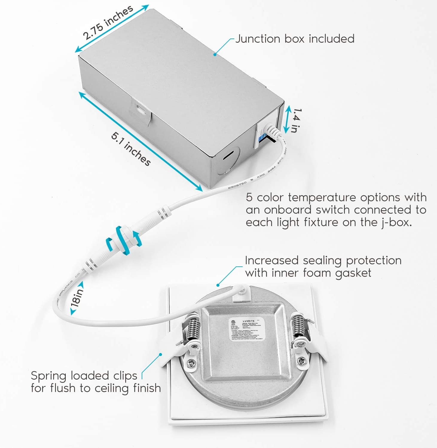 square panel light details